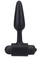 In A Bag Silicone Vibrating Butt Plug 3in - Black